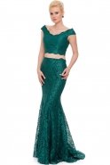 Long Emerald Green Evening Dress J1104