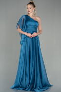Long Blue Chiffon Evening Dress ABU3819