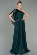 Long Emerald Green Chiffon Evening Dress ABU3819