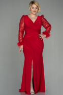 Red Long Oversized Evening Dress ABU2976