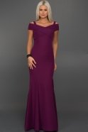 Long Violet Evening Dress ABU076