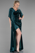 Long Emerald Green Velvet Mermaid Evening Dress ABU3369