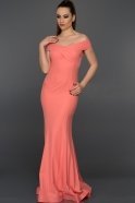 Long Pink Evening Dress ABU076