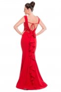 Uzun Kırmızı Abiye Elbise F1970