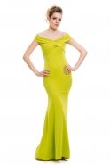 Long Pistachio Green Evening Dress ABU076