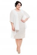 White Oversized Evening Dress ABK024