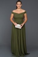 Long Olive Drab Evening Dress ABU008