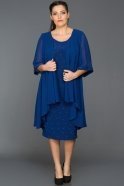Sax Blue Oversized Evening Dress ABK024