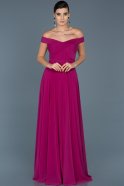 Long Fuchsia Evening Dress ABU008