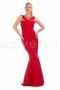 Uzun Kırmızı Abiye Elbise C6099
