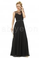 Uzun Siyah Abiye Elbise S3700