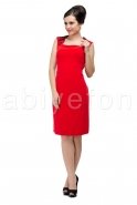 Arkası Modelli Kısa Kırmızı Abiye Elbise O6802