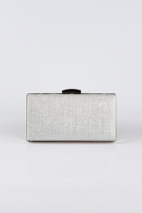 Silver Silvery Box Bag V273