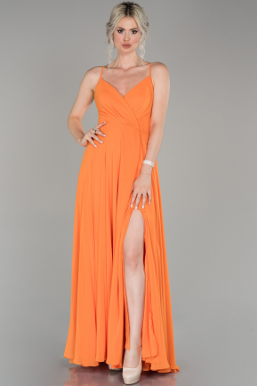 Orange Long Prom Gown ABU1305