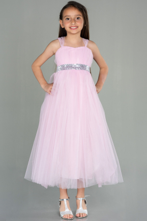 Long Pink Girl Dress ABU3031