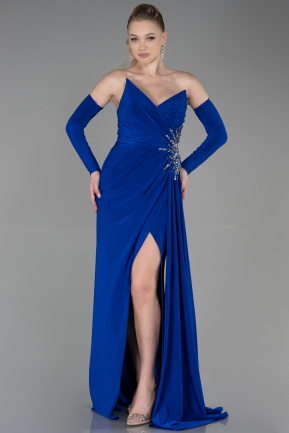 Long Sax Blue Evening Dress ABU3351