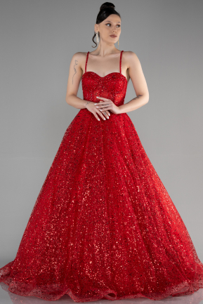 Long Red Haute Couture Dress ABU3556