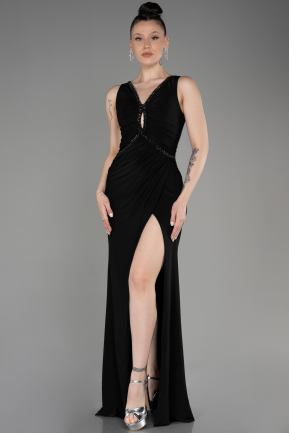 Long Black Mermaid Prom Dress ABU3782