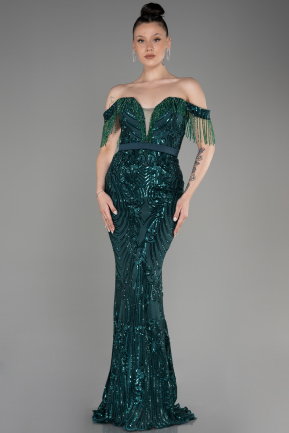 Long Emerald Green Mermaid Prom Dress ABU3783