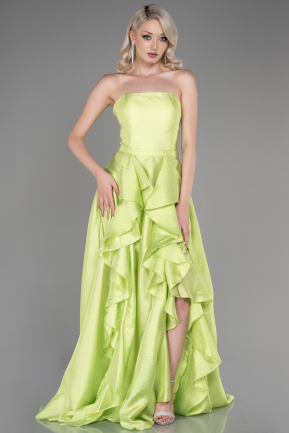 Pistachio Green Long Evening Dress ABU3800