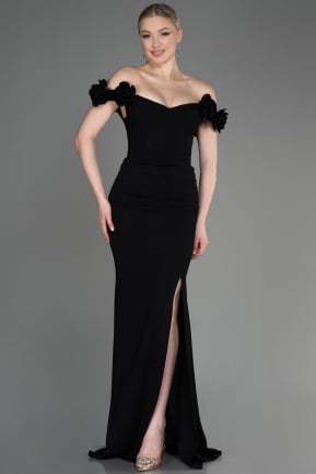 Long Black Mermaid Evening Gown ABU3891