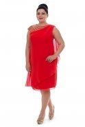 Kısa Kırmızı Abiye Elbise O7227