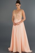 Uzun Somon Şık Prenses Abiye Elbise CR624