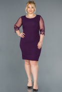 Short Purple Oversized Evening Dress ABK151