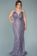 Lavender Long Plus Size Evening Dress ABU1661