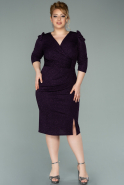 Миди Вечернее Платье Большого Размера Тёмно-пурпурный ABK1679
