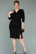 Короткое Свободное Вечернее Платье Черный ABK1246