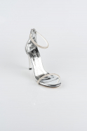 Gümüş Aynalı Abiye Ayakkabı ABA8000