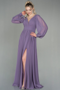 Long Lavender Chiffon Evening Dress ABU1702