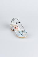 Buz Mavisi Elsalı Şeffaf Cilt Kız Çocuk Ayakkabısı HR005