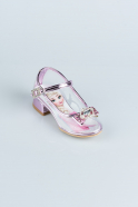 Pembe Elsalı Şeffaf Cilt Kız Çocuk Ayakkabısı HR005