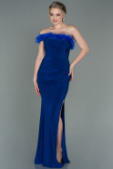 Длинное Вечернее Платье Русалка Ярко-синий ABU3048