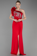 Длинное Вечернее Платье Русалка красный ABU3349
