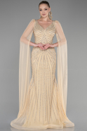 Особенное Длинное Свадебное Платье Золотой ABU3357