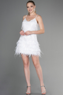 Короткое Платье На Приглашение Белый ABK1629