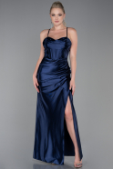 Длинное Выпускное Платье Темно-синий ABU3247