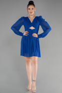 Короткое Платье На Приглашение Ярко-синий ABK1839