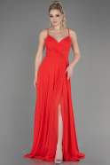 Coral Long Prom Gown ABU1305