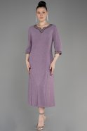 Lavender Midi Plus Size Evening Dress ABK1595
