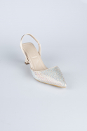 Bej Taşlı Stiletto AB1127