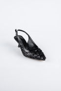 Siyah Pullu Stiletto ABP2107