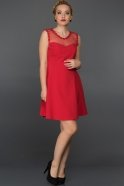 Kısa Kırmızı Mezuniyet Elbisesi AR36949