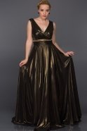 Gold Özel Kumaş V Yaka Abiye F4258