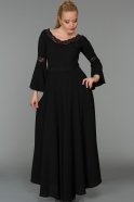Siyah Uzun Kollu Elbise S20838