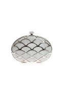 Gümüş Clutch Çanta V973