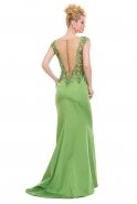 Uzun Fıstık Yeşili Abiye Elbise K4345270